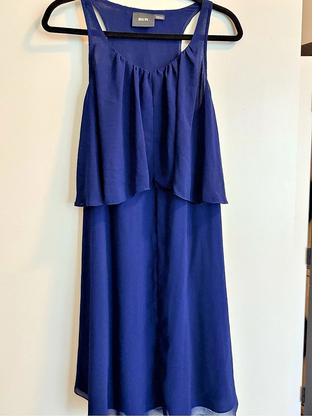 Maeve Layered Maxi Dress Blue XS Like New